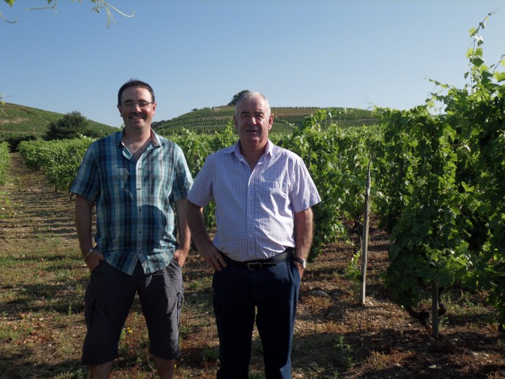 fayolle dad and son in the hermitage vineyards